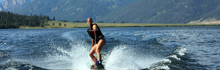 Allison Fey Wakeboarding Hebgen Lake - West Yellowstone, MT